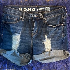 S.O.N.G Denim High Rise Shorts